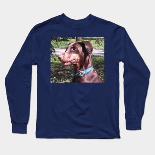 Doberman pinscher red Long Sleeve T-Shirt